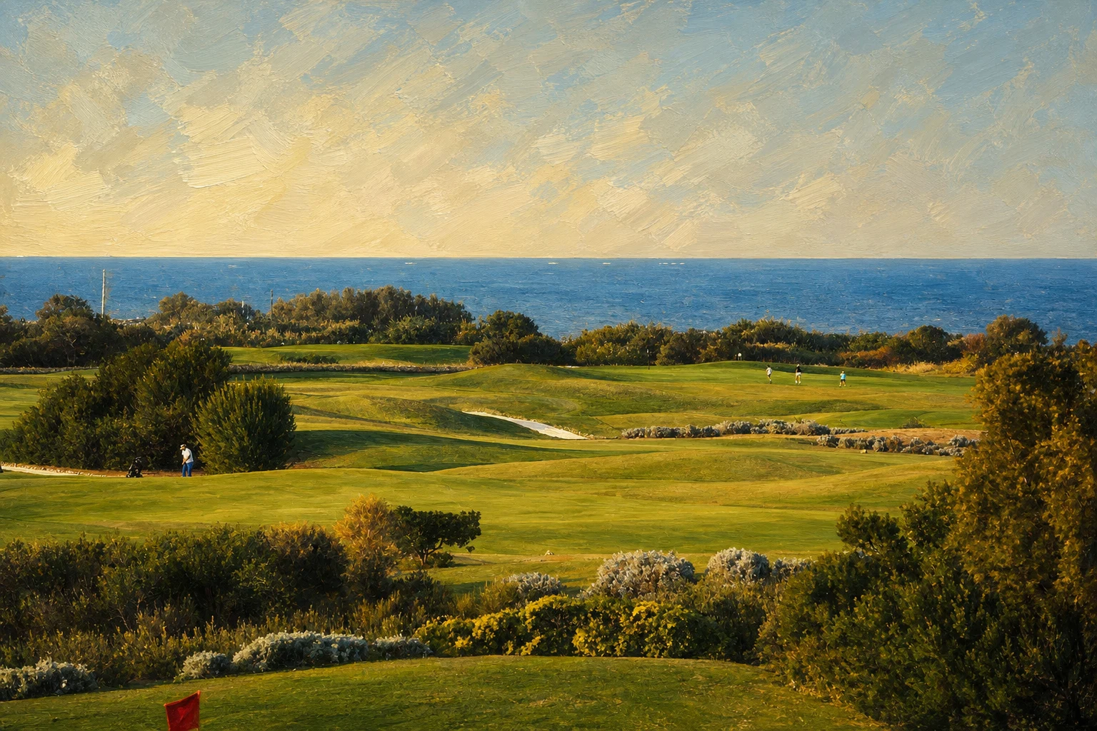 San Domenico Golf's rolling coastal fairways and bunkers overlooking the Adriatic Sea.